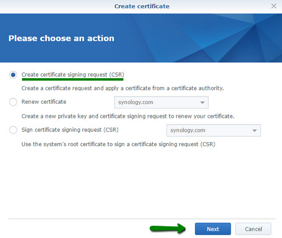 Sign in synology