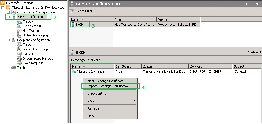 Сертификат на сервер. Импорт сертификата Exchange. Wildcard сертификат Exchange 2016. MS Exchange Server настройка.
