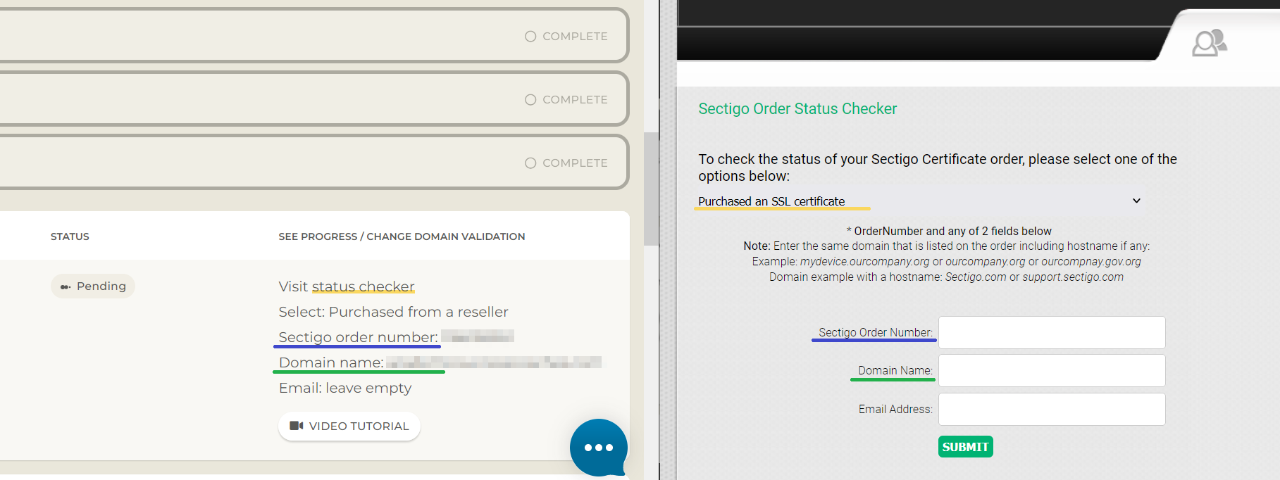 Sectigo Order Status Checker – HelpDesk | SSLs.com